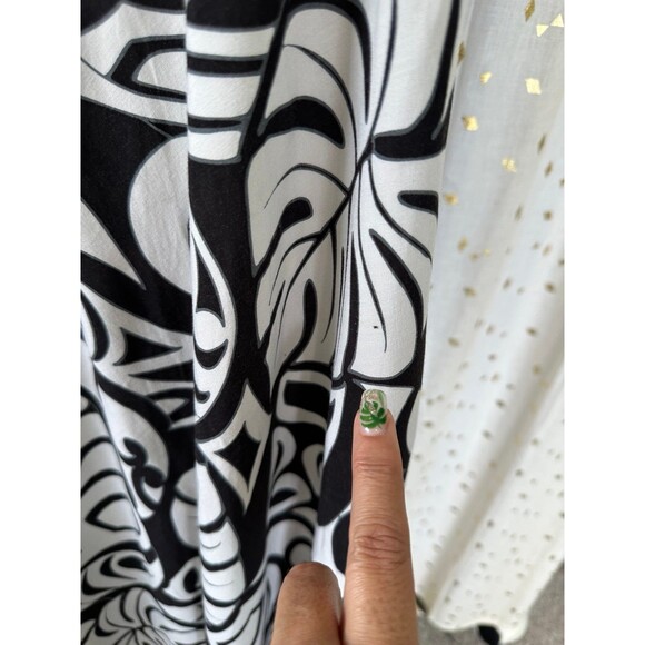 Kalaheo Hawaiian Tropical Stretch Strapless Smocked Back White Midi Dress XL - Picture 6 of 6